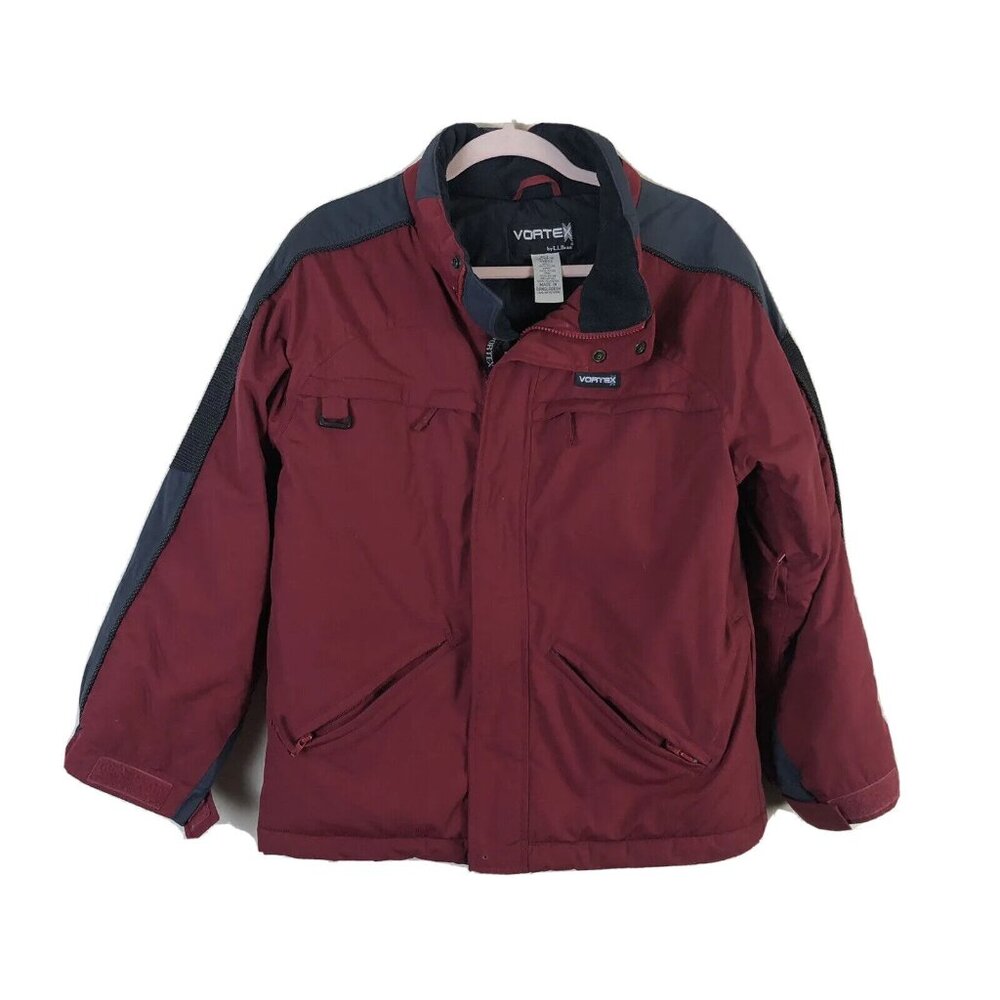 L.L. Bean Youth 14-16 Large  Jacket Red Warm  Lined Winter Vortex Coat
